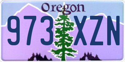 OR license plate 973XZN