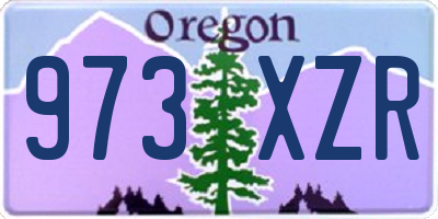 OR license plate 973XZR