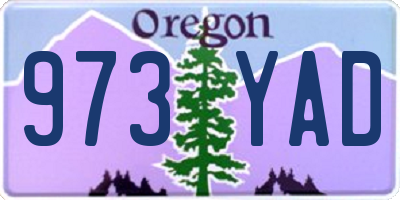 OR license plate 973YAD