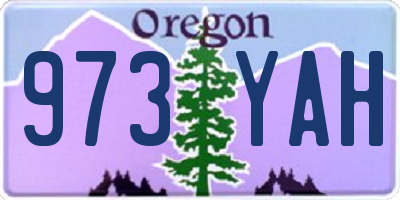 OR license plate 973YAH