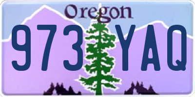 OR license plate 973YAQ