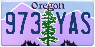 OR license plate 973YAS