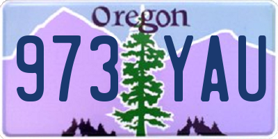 OR license plate 973YAU