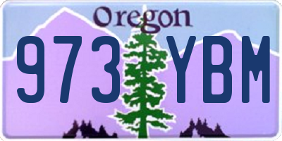 OR license plate 973YBM