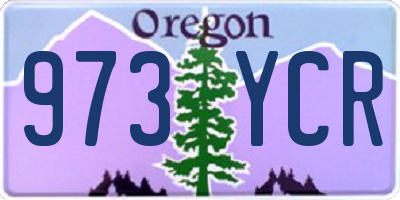 OR license plate 973YCR