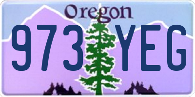OR license plate 973YEG