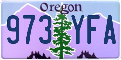 OR license plate 973YFA