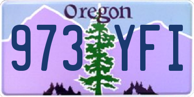 OR license plate 973YFI