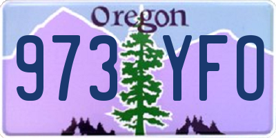 OR license plate 973YFO