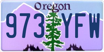 OR license plate 973YFW