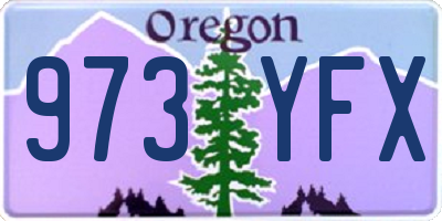 OR license plate 973YFX