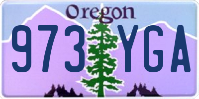 OR license plate 973YGA