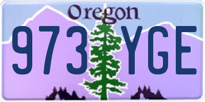 OR license plate 973YGE