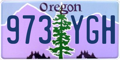 OR license plate 973YGH