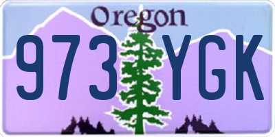 OR license plate 973YGK