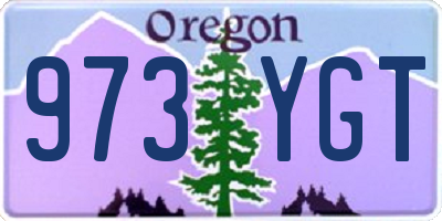 OR license plate 973YGT