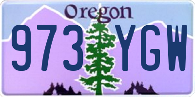 OR license plate 973YGW