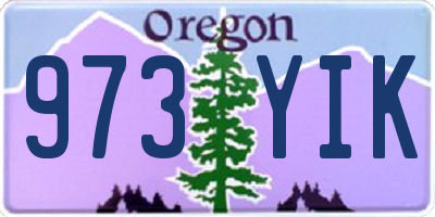 OR license plate 973YIK