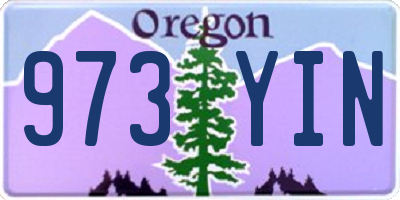 OR license plate 973YIN