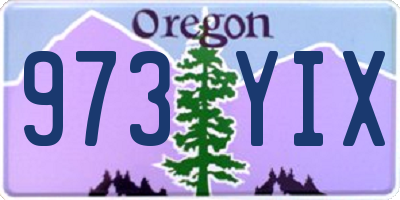 OR license plate 973YIX