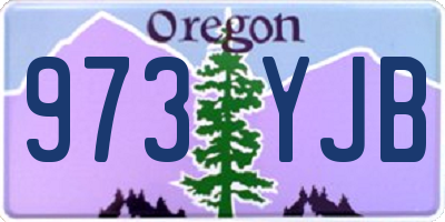 OR license plate 973YJB