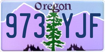 OR license plate 973YJF