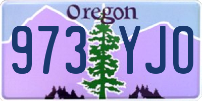 OR license plate 973YJO