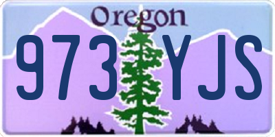 OR license plate 973YJS