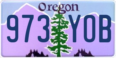 OR license plate 973YOB