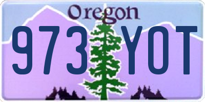 OR license plate 973YOT