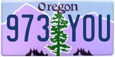 OR license plate 973YOU