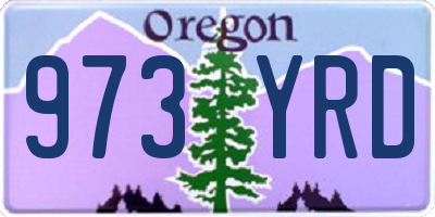 OR license plate 973YRD