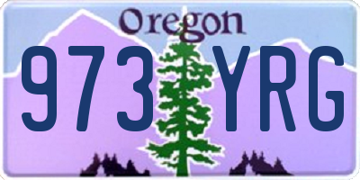 OR license plate 973YRG