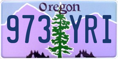 OR license plate 973YRI