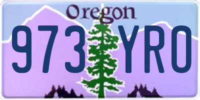 OR license plate 973YRO