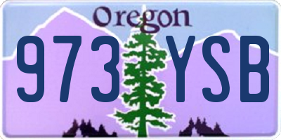 OR license plate 973YSB