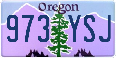 OR license plate 973YSJ