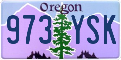 OR license plate 973YSK