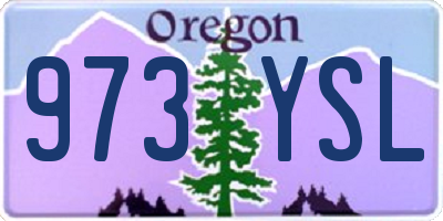 OR license plate 973YSL