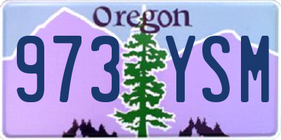 OR license plate 973YSM