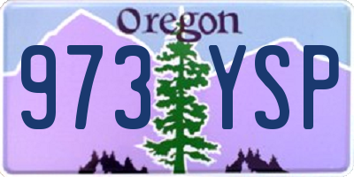 OR license plate 973YSP