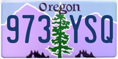 OR license plate 973YSQ