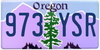 OR license plate 973YSR