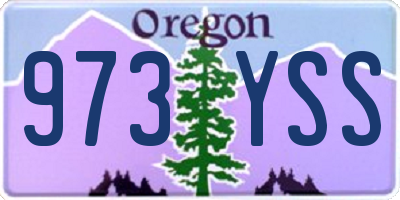 OR license plate 973YSS