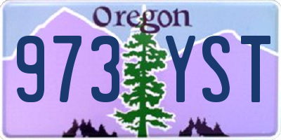 OR license plate 973YST