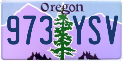 OR license plate 973YSV