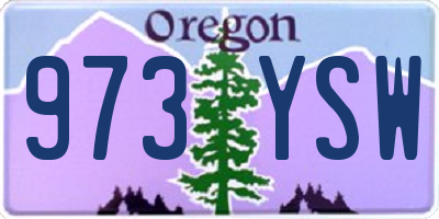 OR license plate 973YSW