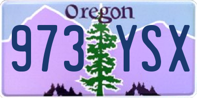 OR license plate 973YSX