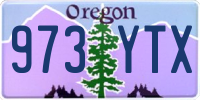 OR license plate 973YTX