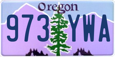 OR license plate 973YWA